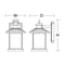Afx Lennon - 1-Light 12" Outdoor Wall Sconce - Black Finish - Clear Glass LNNW0711MBBK - alternate 4